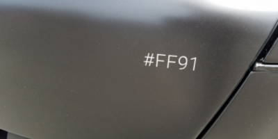 Кузов электромобиля Faraday Future FF91 с надписью #FF91